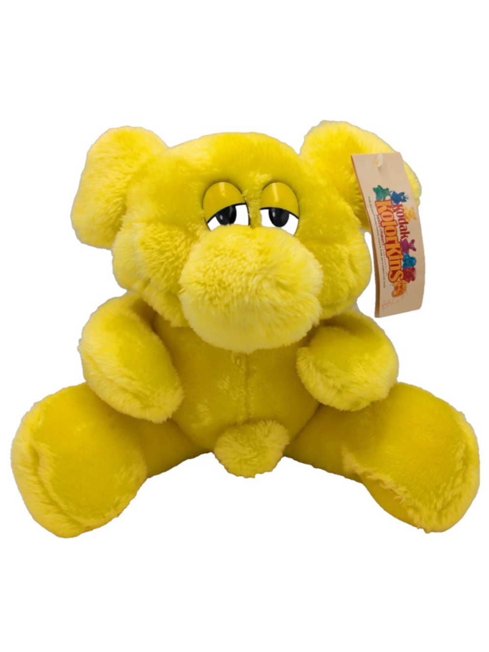 Kodak Kolorkins Yellow Plush Fantasy Creature Toy Stuffed Bear Vintage Retro